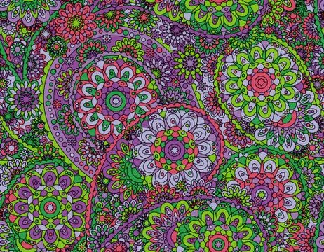 Vector flower paisley seamless pattern element. Elegant texture for backgrounds Stock Illustration