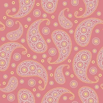 Vector flower paisley seamless pattern element. イラスト素材