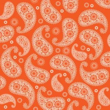 Vector flower paisley seamless pattern element. Illustrazione stock