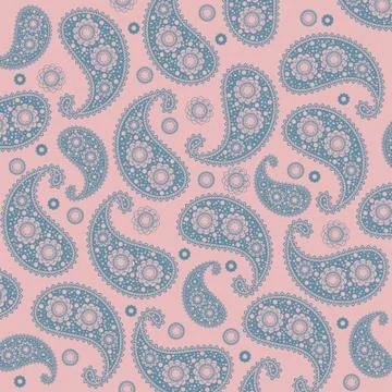Vector flower paisley seamless pattern element. イラスト素材