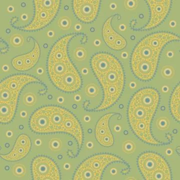 Vector flower paisley seamless pattern element. Illustrazione stock