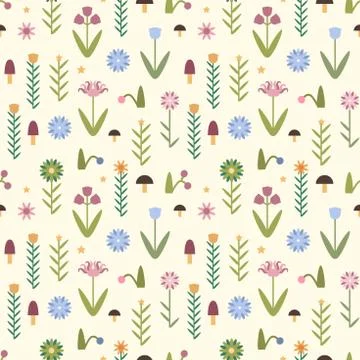 Vector flower pattern Stock Illustration