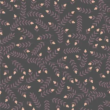 Vector flower pattern. Seamless botanic texture. Spring floral background sum Illustrazione stock