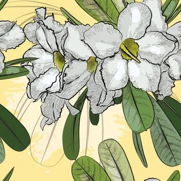 Vector flower repeat pattern Stock Illustration