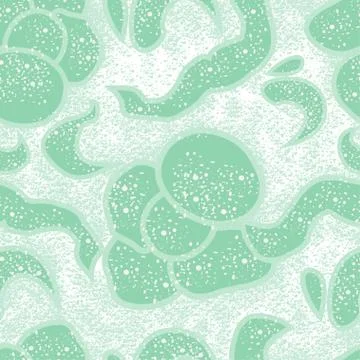 Vector flower seamless background, Mint and white colors Stock Illustration