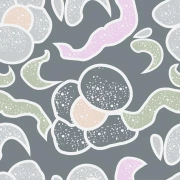 Vector flower seamless background. Pastel color flowers Illustrazione stock