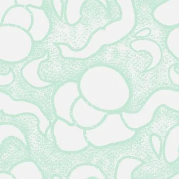 Vector flower seamless background. White flowers on minty back Stock Illustration