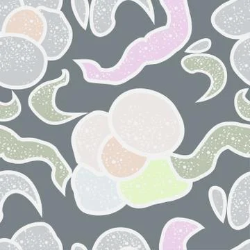 Vector flower seamless bsckground. Pastel color flowers Stock Illustration