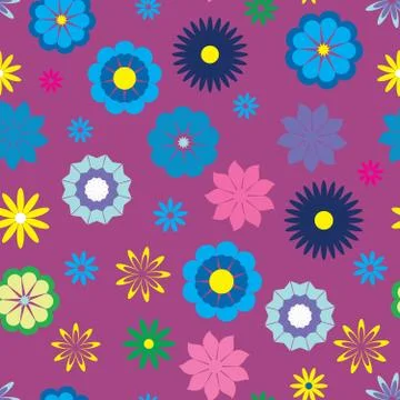 Vector flower seamless Stock Illustration