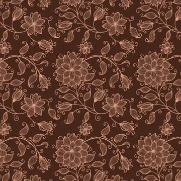 Vector flower seamless pattern background. Elegant texture for backgrounds. C Illustrazione stock