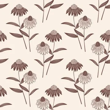 Vector flower seamless pattern background. Elegant texture for backgrounds. C Illustrazione stock