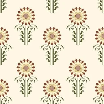 Vector flower seamless pattern background. Elegant texture for backgrounds. C Illustrazione stock