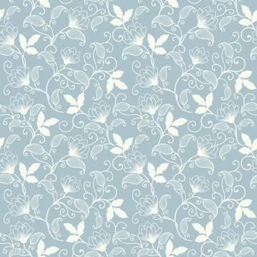 Vector flower seamless pattern background. Elegant texture for backgrounds. C Illustrazione stock
