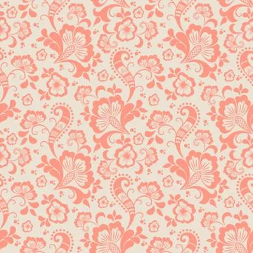 Vector flower seamless pattern background. Elegant texture for backgrounds. C Stock Illustration