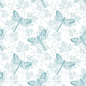 Vector flower seamless pattern background. Elegant texture for backgrounds. W Illustrazione stock