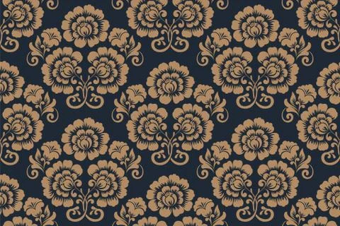Vector flower seamless pattern background. Elegant texture for backgrounds. C Illustrazione stock