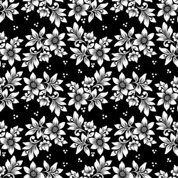 Vector flower seamless pattern background. Elegant texture for backgrounds. C Stock Illustration