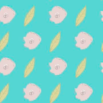 Vector flower seamless pattern on a background Stock Illustration