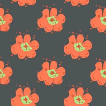 Vector flower seamless pattern on a background Stock Illustration