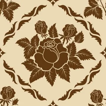 Vector flower seamless pattern element. Elegant texture for backgrounds. Clas Illustrazione stock