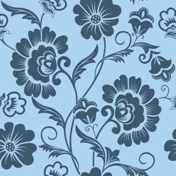 Vector flower seamless pattern element. Elegant texture for backgrounds. Clas Illustrazione stock