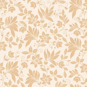 Vector flower seamless pattern element. Elegant texture for backgrounds. Clas Stock Illustration
