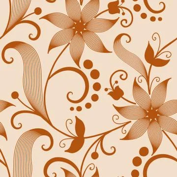 Vector flower seamless pattern element. Elegant texture for backgrounds. Clas Illustrazione stock