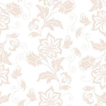 Vector flower seamless pattern element. Elegant texture for backgrounds. Clas Stock Illustration