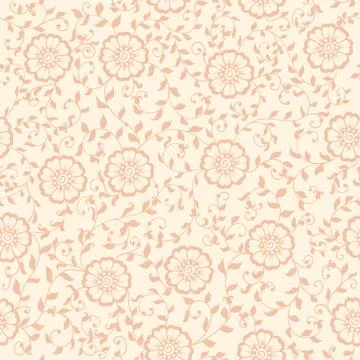 Vector flower seamless pattern element. Elegant texture for backgrounds. Clas Stock Illustration