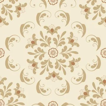 Vector flower seamless pattern element. Elegant texture for backgrounds. Clas Stock Illustration