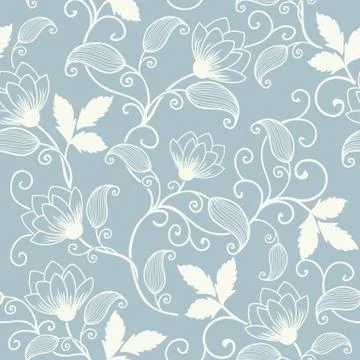 Vector flower seamless pattern element. Elegant texture for backgrounds. Clas Illustrazione stock