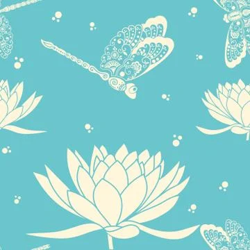 Vector flower seamless pattern element. Elegant texture for backgrounds. With イラスト素材