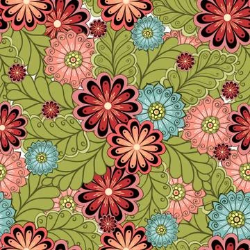 Vector flower seamless pattern element. Elegant texture for backgrounds. Clas Illustrazione stock