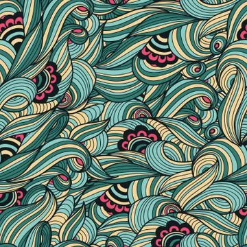 Vector flower seamless pattern element. Elegant texture for backgrounds. Clas Illustrazione stock