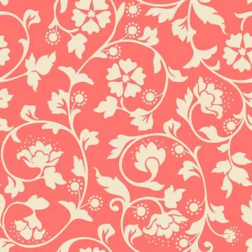 Vector flower seamless pattern element. Elegant texture for backgrounds. Clas Stock Illustration