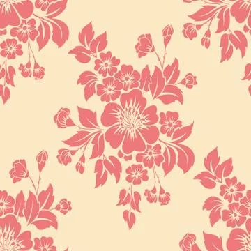 Vector flower seamless pattern element. Elegant texture for backgrounds. Clas Illustrazione stock