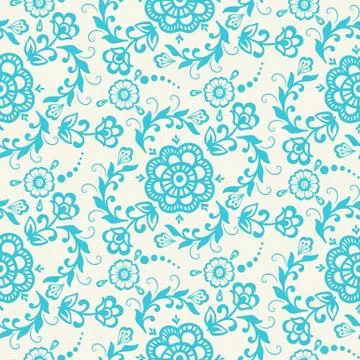Vector flower seamless pattern element. Elegant texture for backgrounds. Clas Stock Illustration
