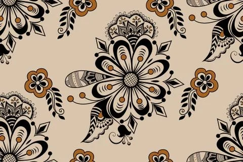 Vector flower seamless pattern element. Elegant texture for backgrounds. Clas Stockillustratie