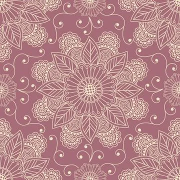 Vector flower seamless pattern element. Elegant texture for backgrounds. Clas Illustrazione stock