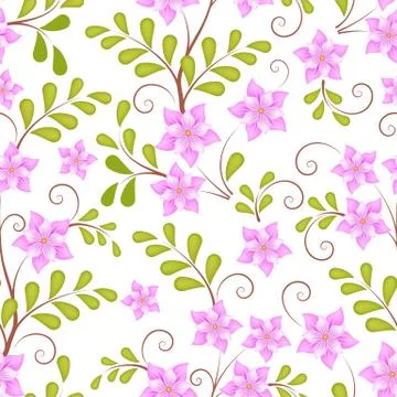 Vector flower seamless pattern element. Elegant texture for backgrounds. Clas Stock Illustration