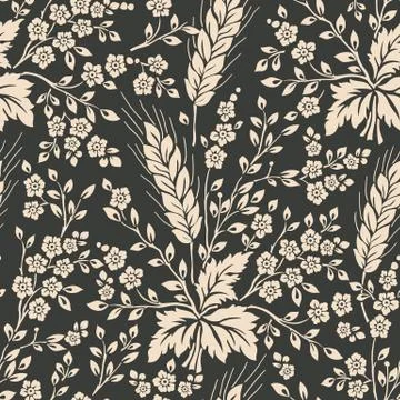 Vector flower seamless pattern element. Elegant texture for backgrounds. Clas Illustrazione stock