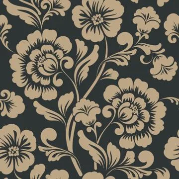 Vector flower seamless pattern element. Elegant texture for backgrounds. Clas Illustrazione stock