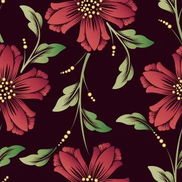 Vector flower seamless pattern element. Elegant texture for backgrounds. Clas Stockillustratie