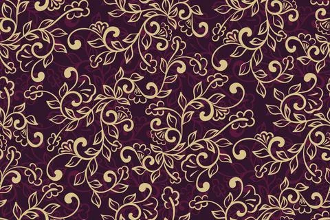 Vector flower seamless pattern element. Elegant texture for backgrounds. Illustrazione stock