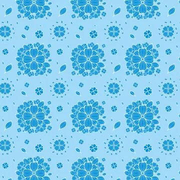 Vector flower seamless pattern. Stock Illustration