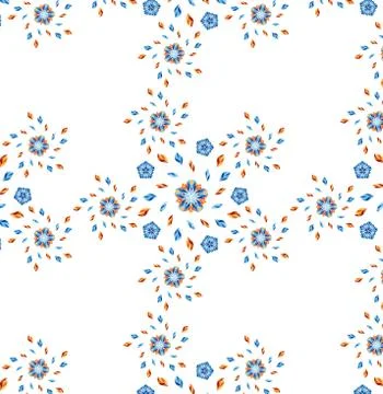 Vector flower seamless pattern. Stock Illustration