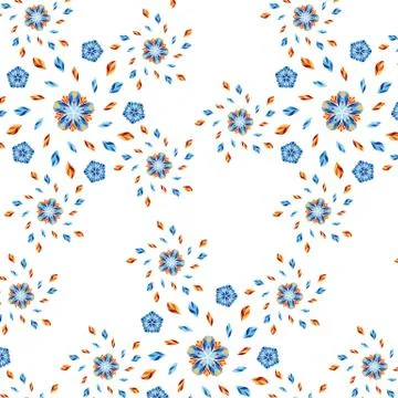 Vector flower seamless pattern. Stock Illustration
