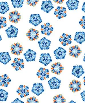 Vector flower seamless pattern. Stock Illustration
