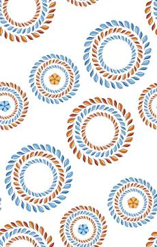 Vector flower seamless pattern. Stock Illustration