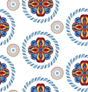 Vector flower seamless pattern. Stock Illustration